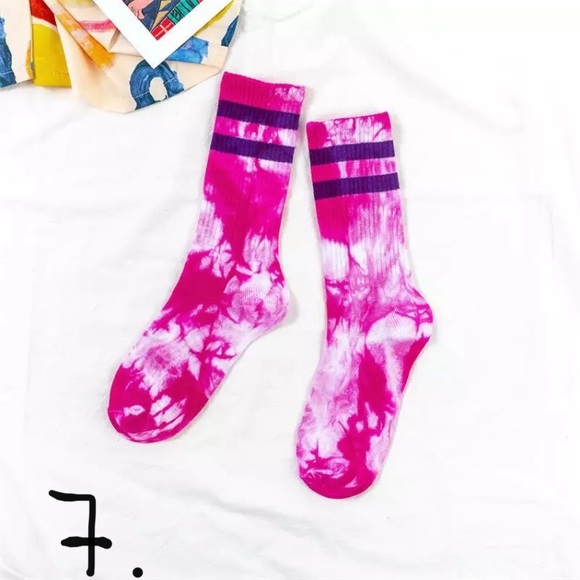 Tie dye cotton tube socks (1 pair- pick a color) - Picture 10 of 16